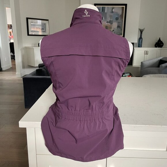 Eddie Bauer Travex High Neck Full Zip Multi Pockets Nylon Vest Purple Sz XS - Picture 6 of 14